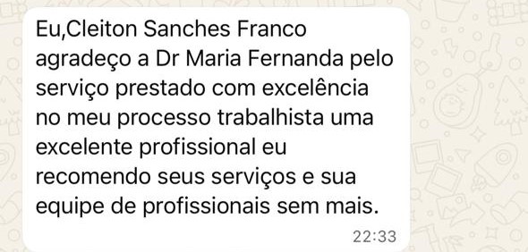 Depoimento de CLEITON SANCHES, CLIENTE DE SÃO PAULO.